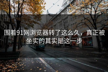 围着91网浏览器转了这么久，真正被坐实的其实是这一步